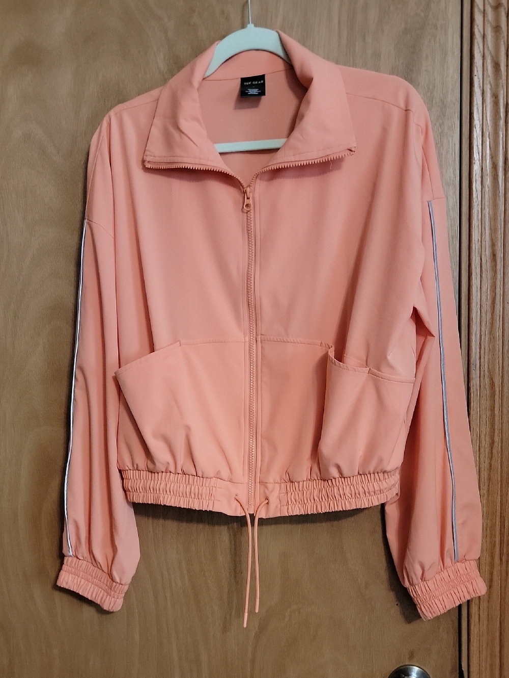 Peach Zip-Front Track Jacket -